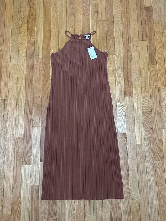 a new day Dresses & Skirts - a new day Rust Pleated Halter Maxi Dress
